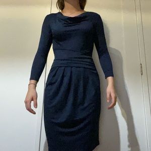 Dark blue long sleeve dress